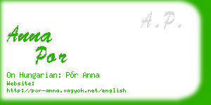anna por business card